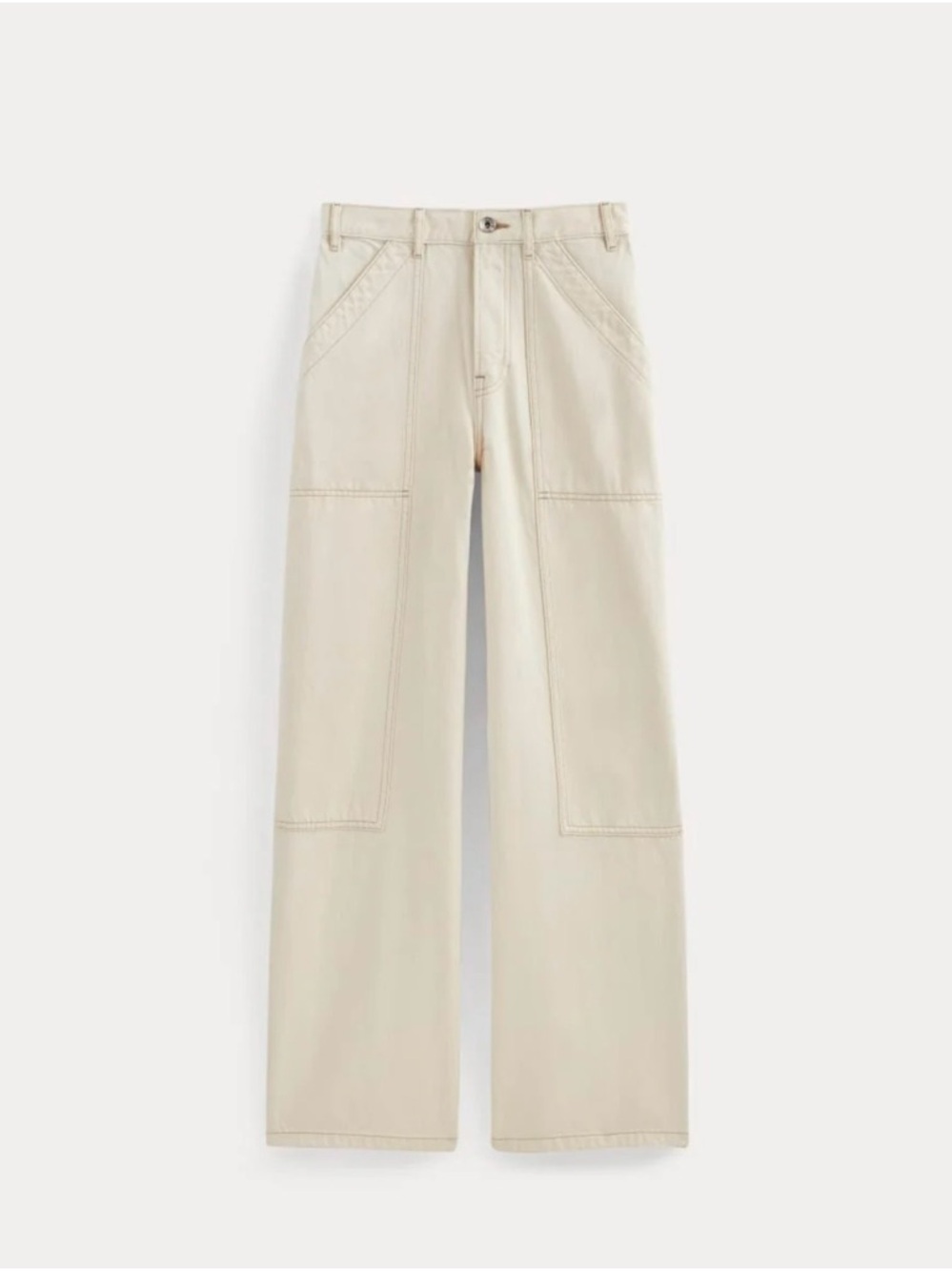 Everlane Off-White The Carpenter Wide Leg Jeans